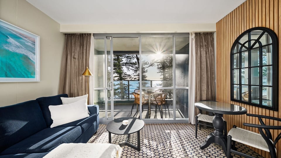 Cozy lounge space with stylish furnishings and natural sunlight throughout the day.