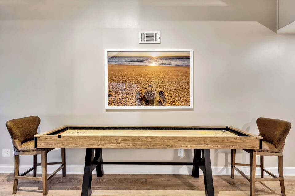 Shuffleboard table for friendly competition!