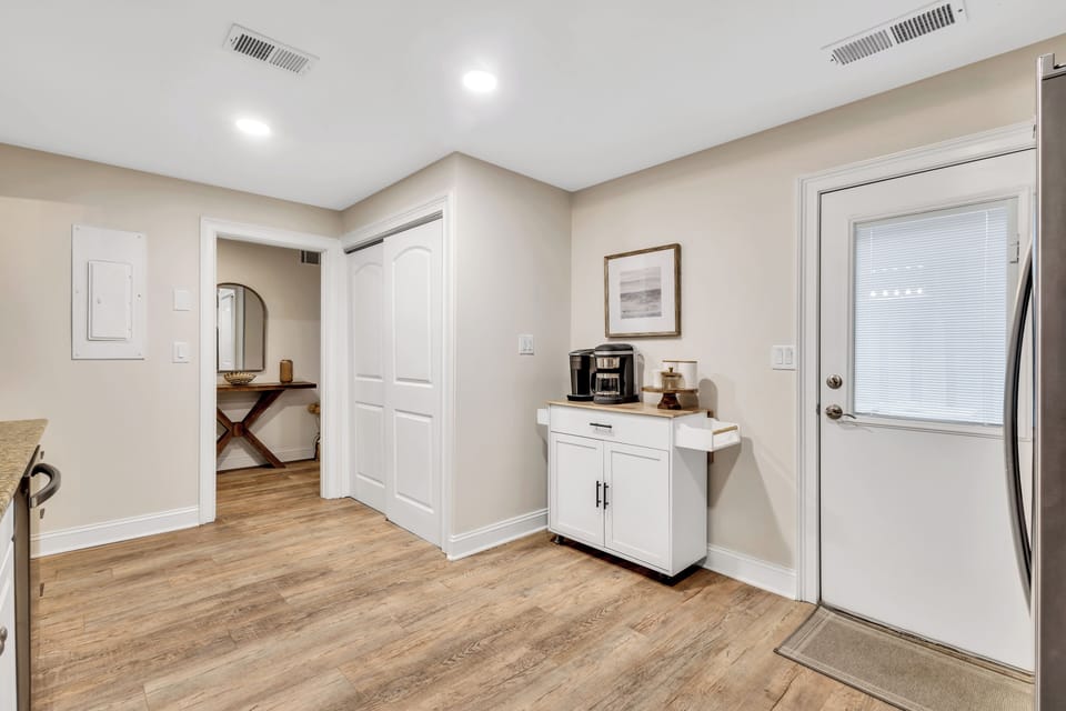 “Coffee Corner” perfect for making morning lattes!