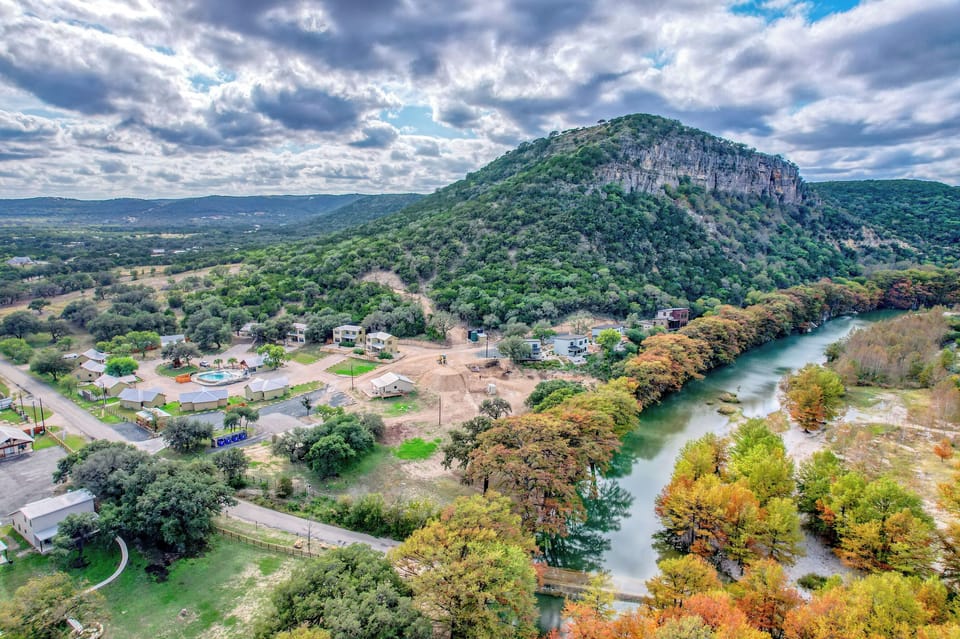 Aerial view of the property