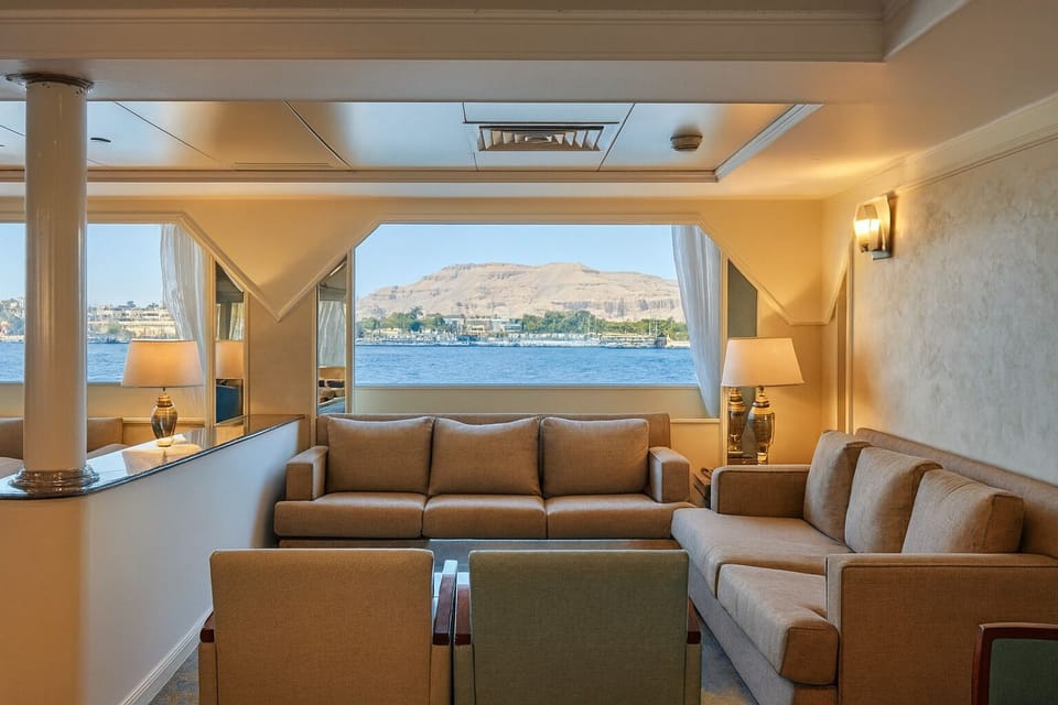 Nile Cruise Royal Queen 1 every Friday from Aswan 3 nights and every Monday from Luxor 4 nights Docked boat in Egypt