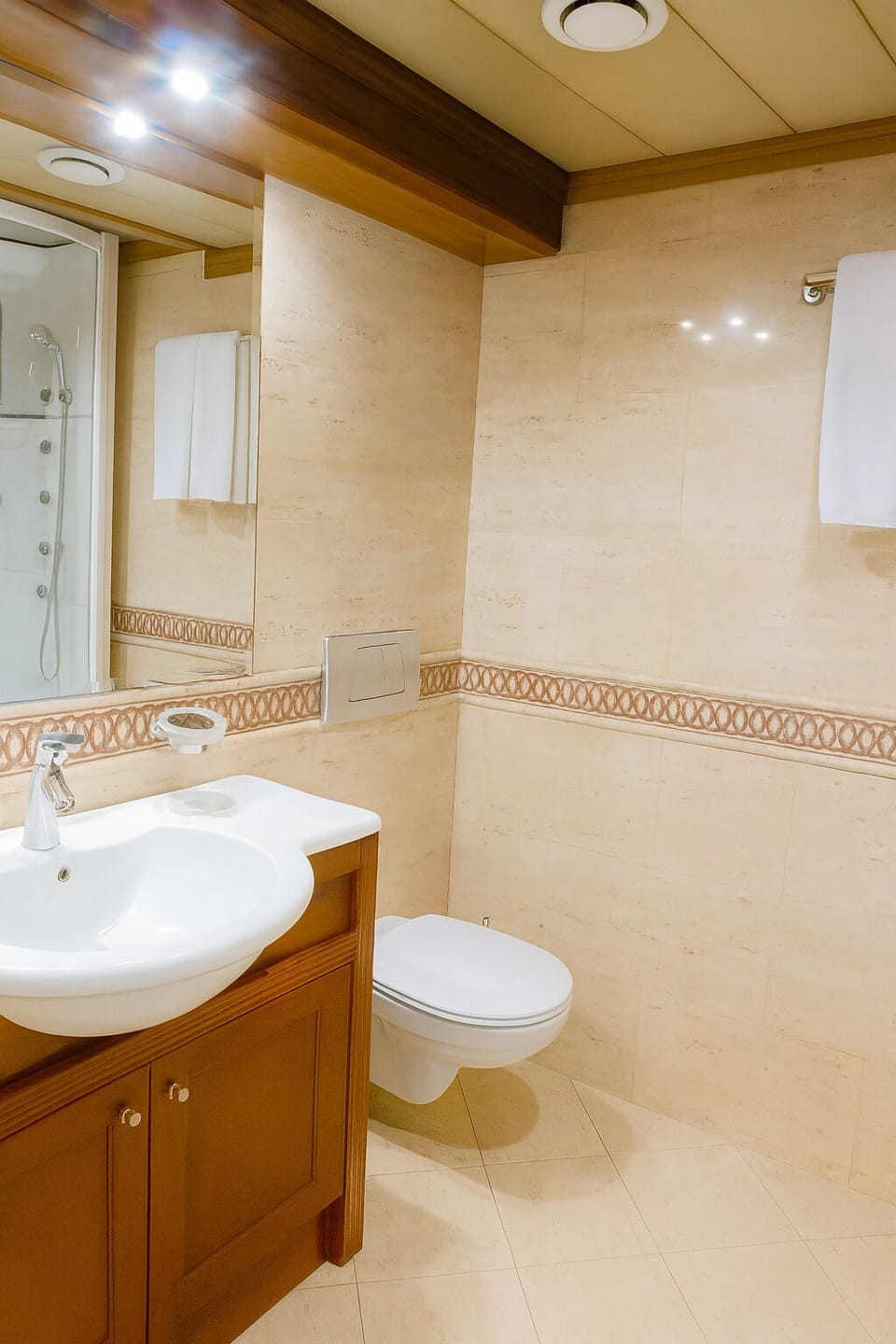 Towels, soap, shampoo, toilet paper