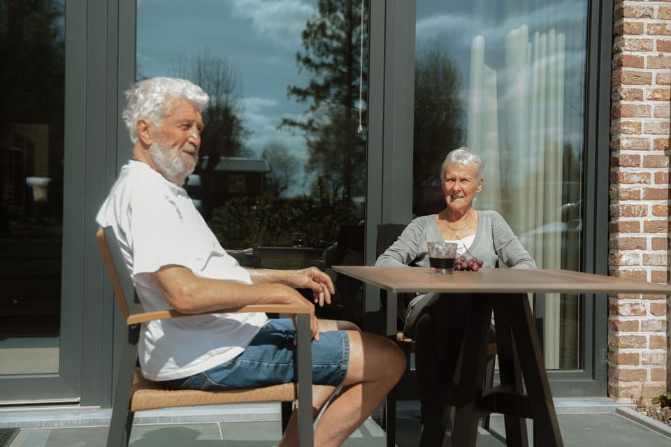 Terrace of Camping Natuurlijk Limburg – Studio 1