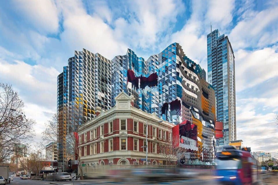 We're right opposite RMIT University - Building 80