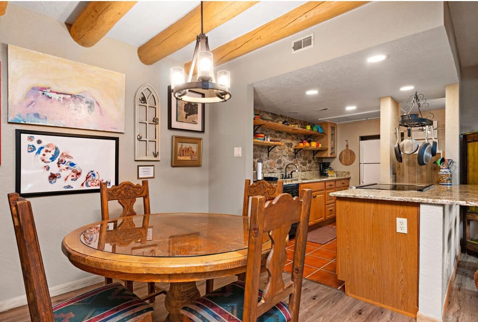 The artwork through the condo is curated for this space and avaialble for purchase.
