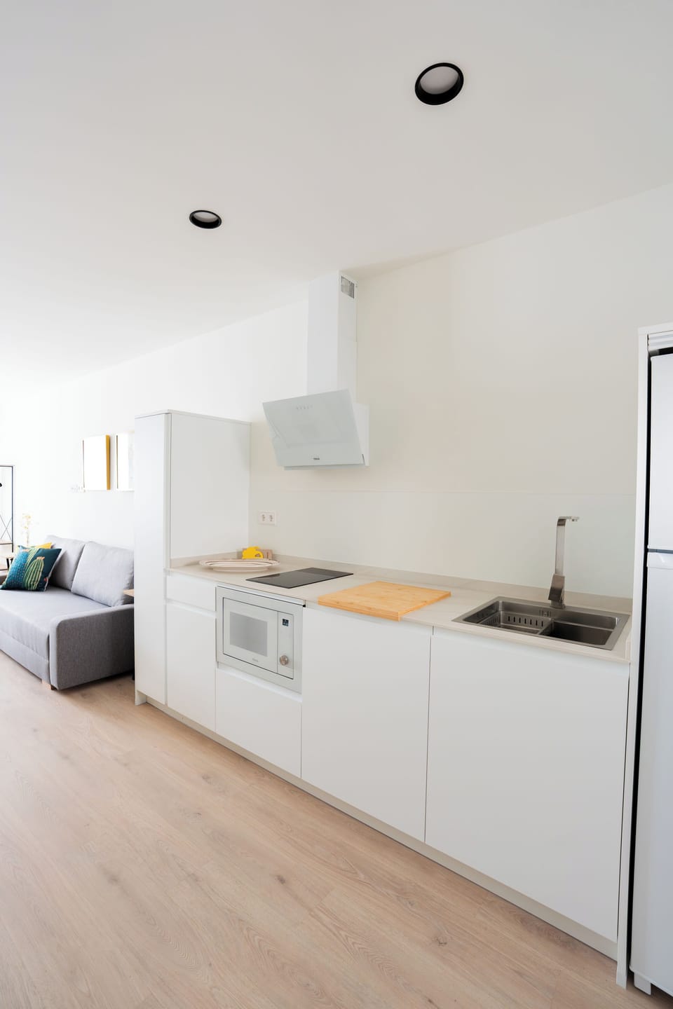 Deluxe Apartment | Private kitchen | Full-size fridge, microwave, cookware/dishes/utensils
