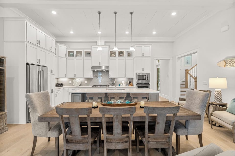 Make memories in the bright open kitchen
