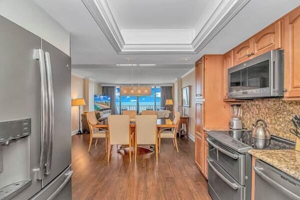 Kitchen to dining view