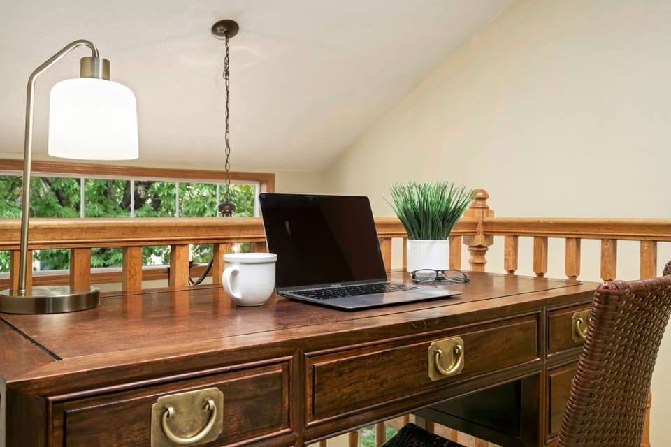 Loft Area with Laptop-friendly Workspace (upper level)