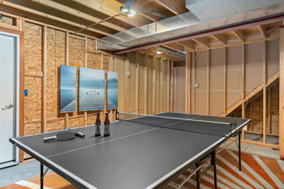 Basement | Ping Pong Table and Home Gym with Treadmill, Weights, Etc.