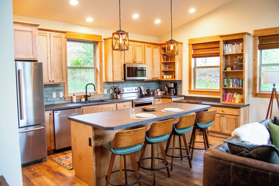 A kitchen meant for gathering. 