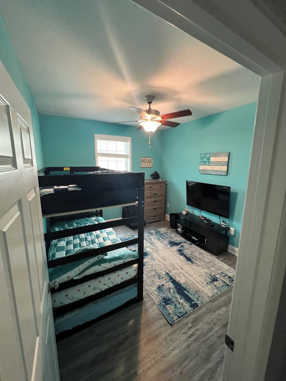 Bedroom 3 with 3 Single Beds- Bunks and a Trundle
