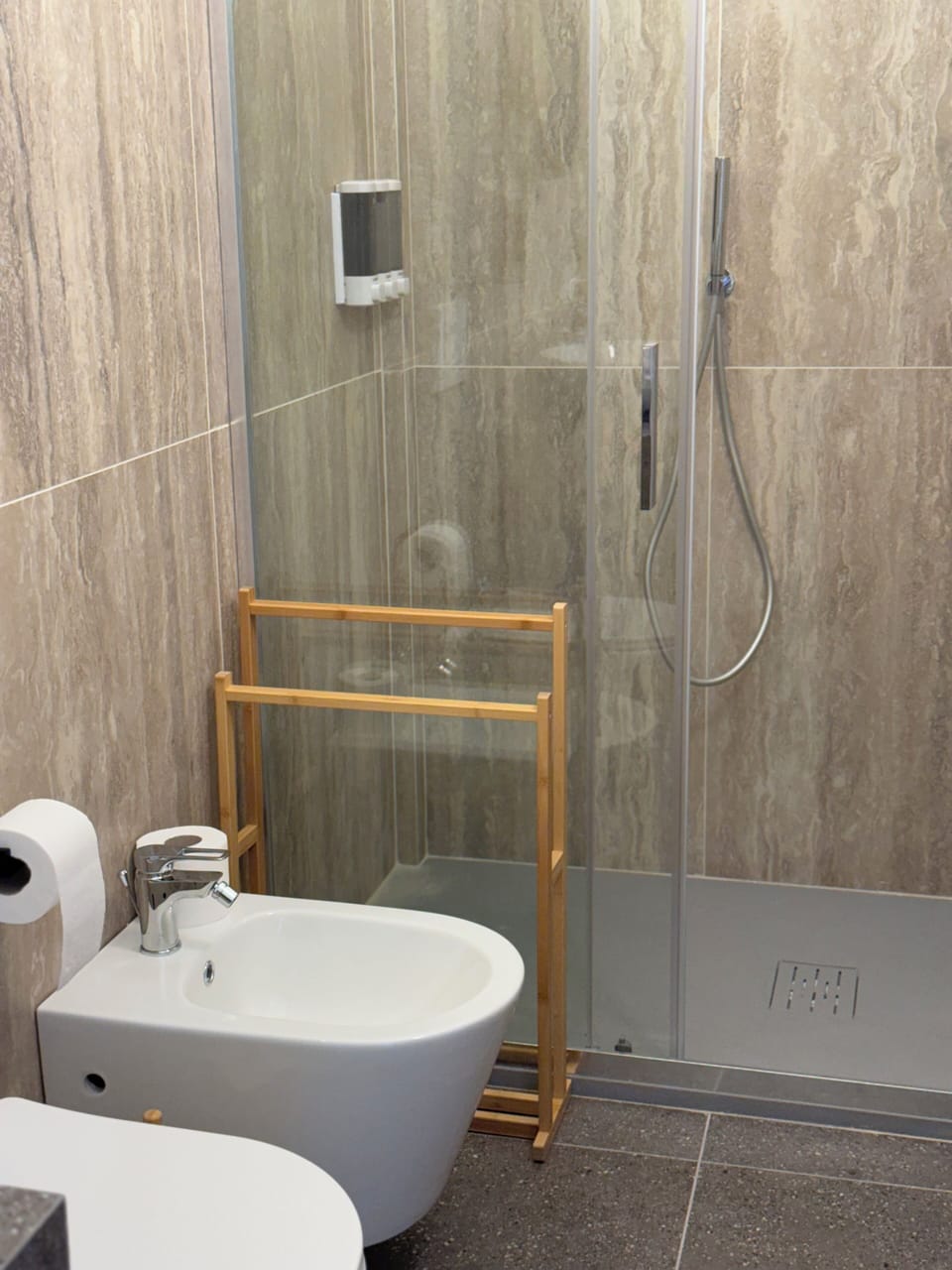 Double or Twin Room, Balcony | Bathroom | Shower, hair dryer, towels, soap