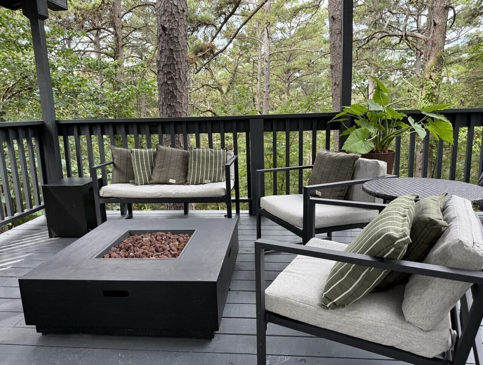 Guests have access to community spaces on this micro-resort