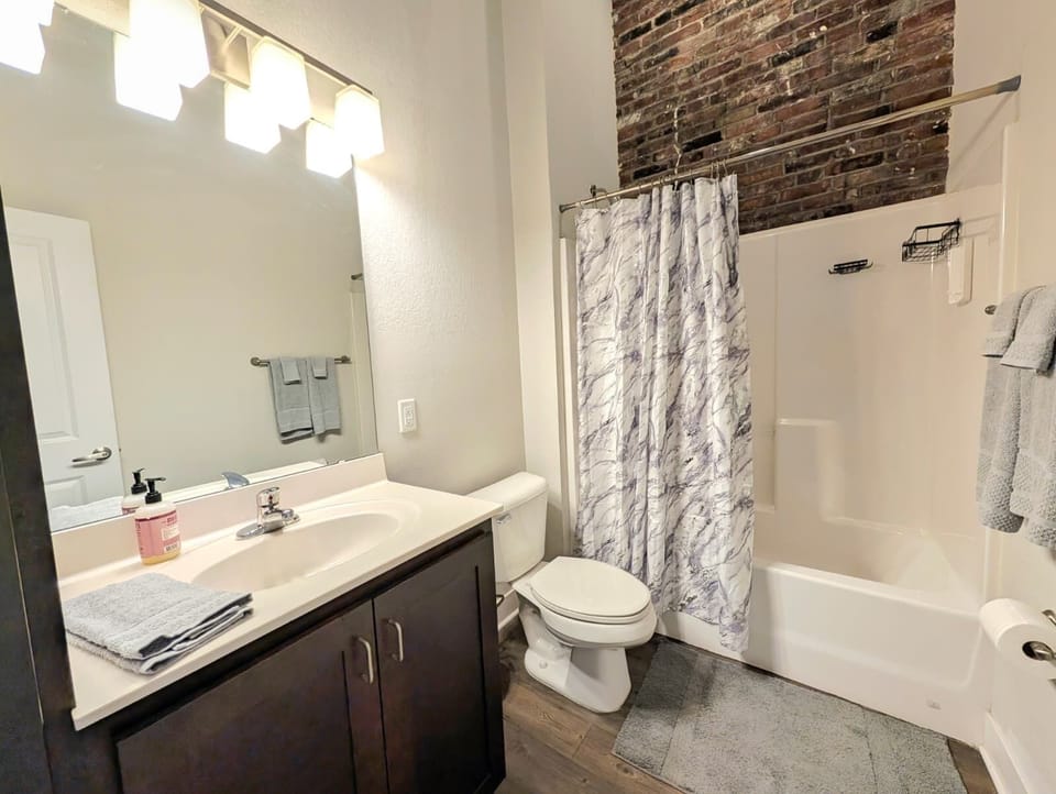 Bathroom with ample storage space