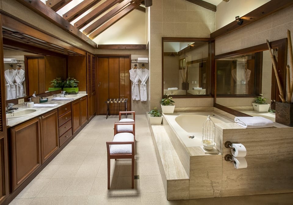 Premium Room, 1 King Bed | Bathroom | Free toiletries, hair dryer, bathrobes, towels
