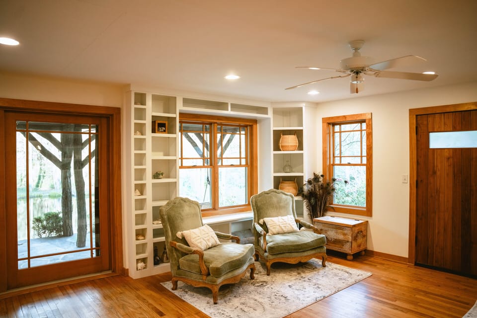 Access to Patio is from Living Room