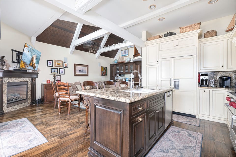 Fully stocked with all the essentials, the kitchen is ready to create memorable meals
                