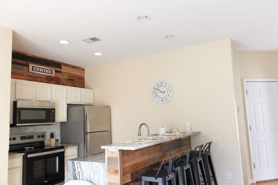 Kitchen with Bar Seating View