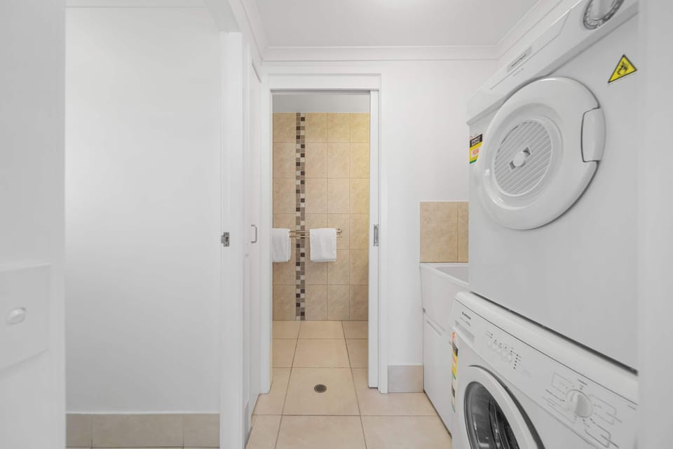 Keep on top of daily essentials in the laundry area, making longer stays feel effortless.
