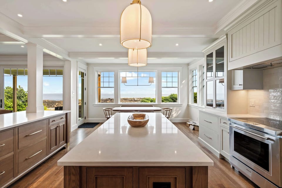 Chef’s kitchen with two islands and plenty of space