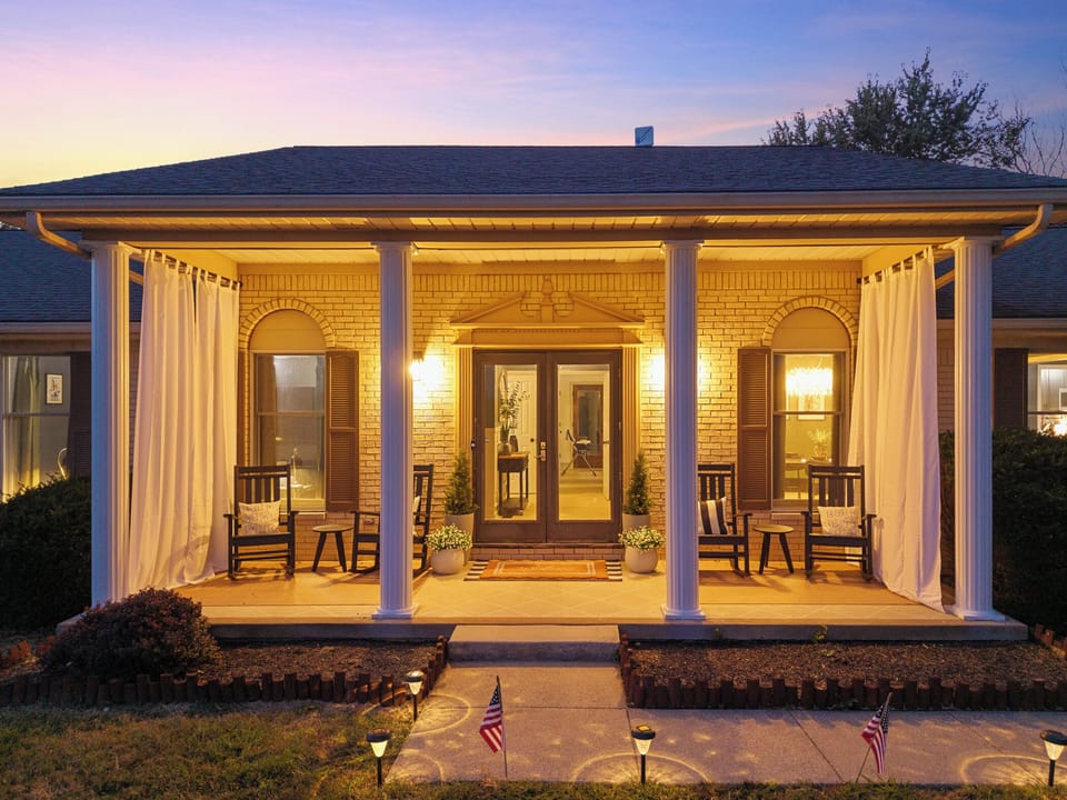 Welcome to your home away from home, the porch light will be on for you.