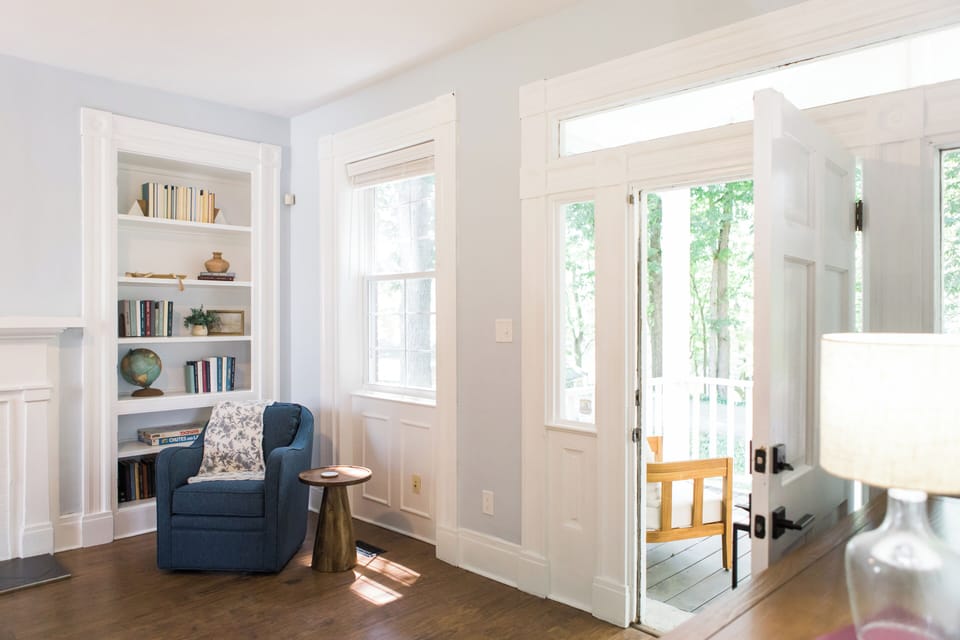 Private, serene porch off this bedroom 