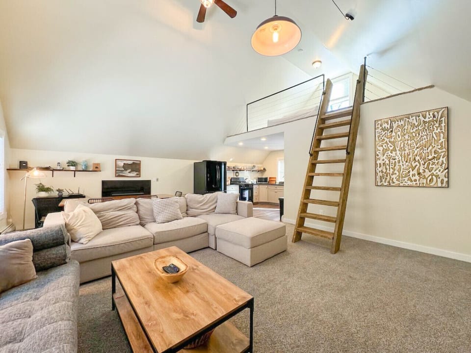 Gather here for movie nights or game nights with friends and family