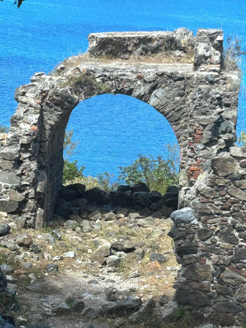 Sugar mill ruins are fun to explore. 