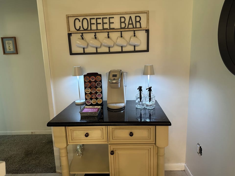 Coffee bar with assorted coffee flavors