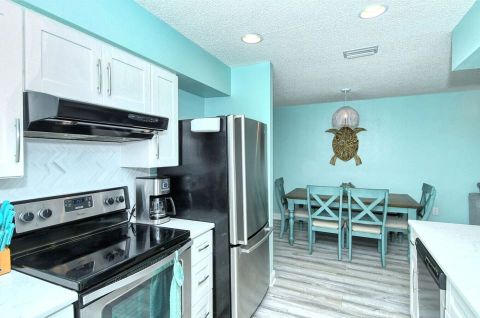 fully stocked, updated kitchen
