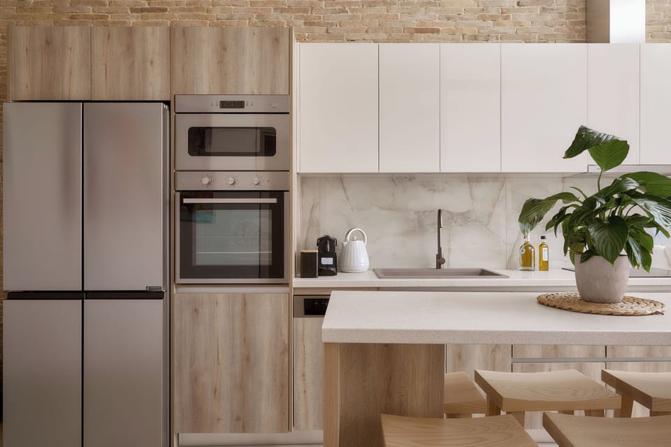 Semi-outdoor kitchen design, enhances culinary experiences.