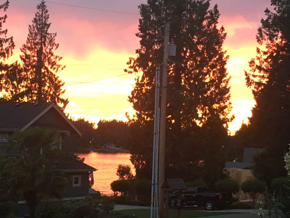 View off the front deck - gorgeous sunsets