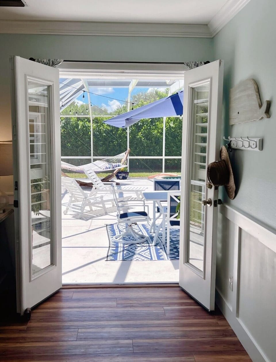 Entranceway to patio from master bedroom