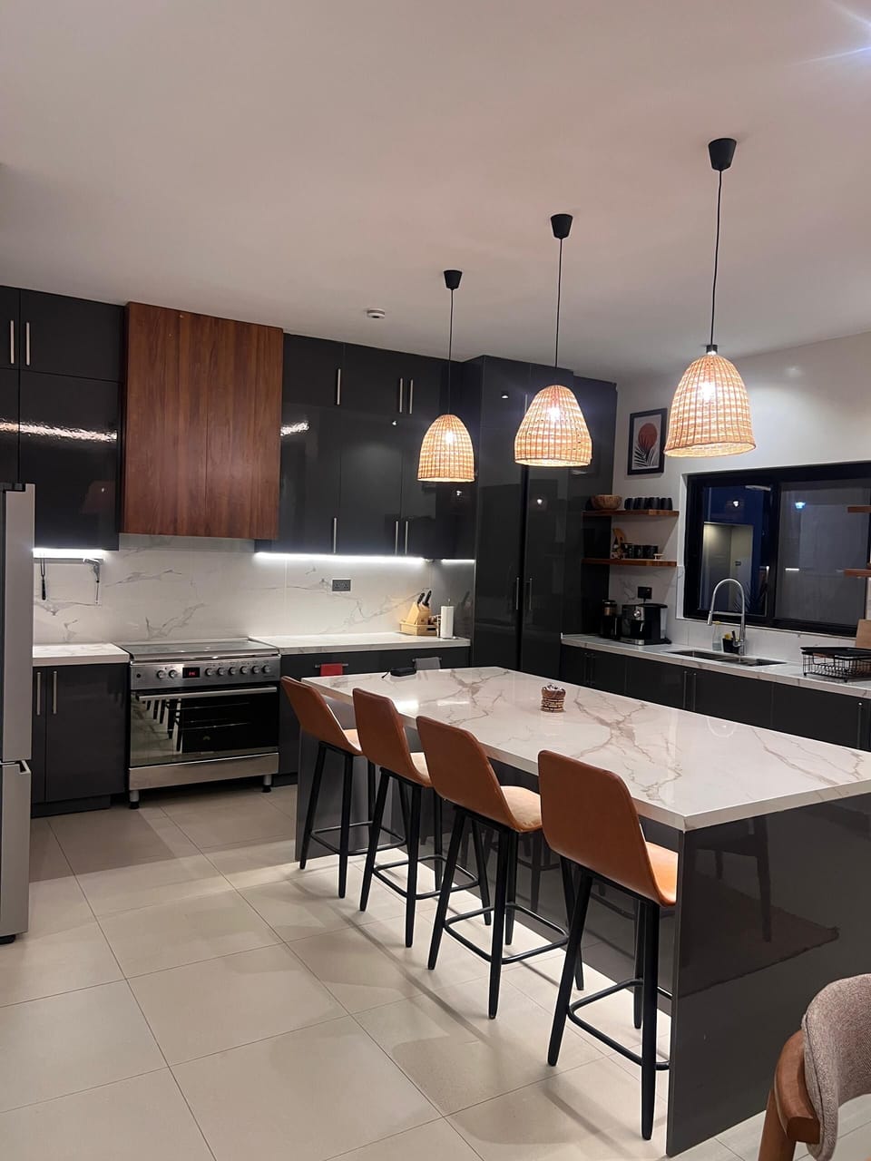 Your guests can congregate as meals are prepared.