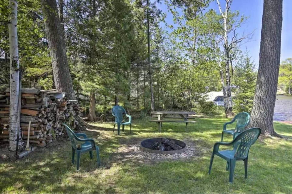 Fire pit for evening gatherings under the stars