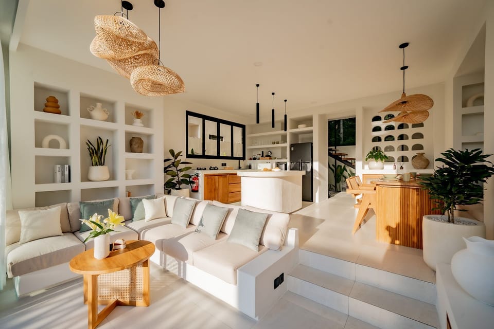 Luxury Villa, 1 Bedroom, Pool View | Living room | 43-inch TV with cable channels