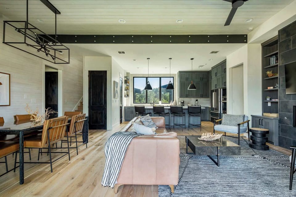 Open floor plan for family gatherings
