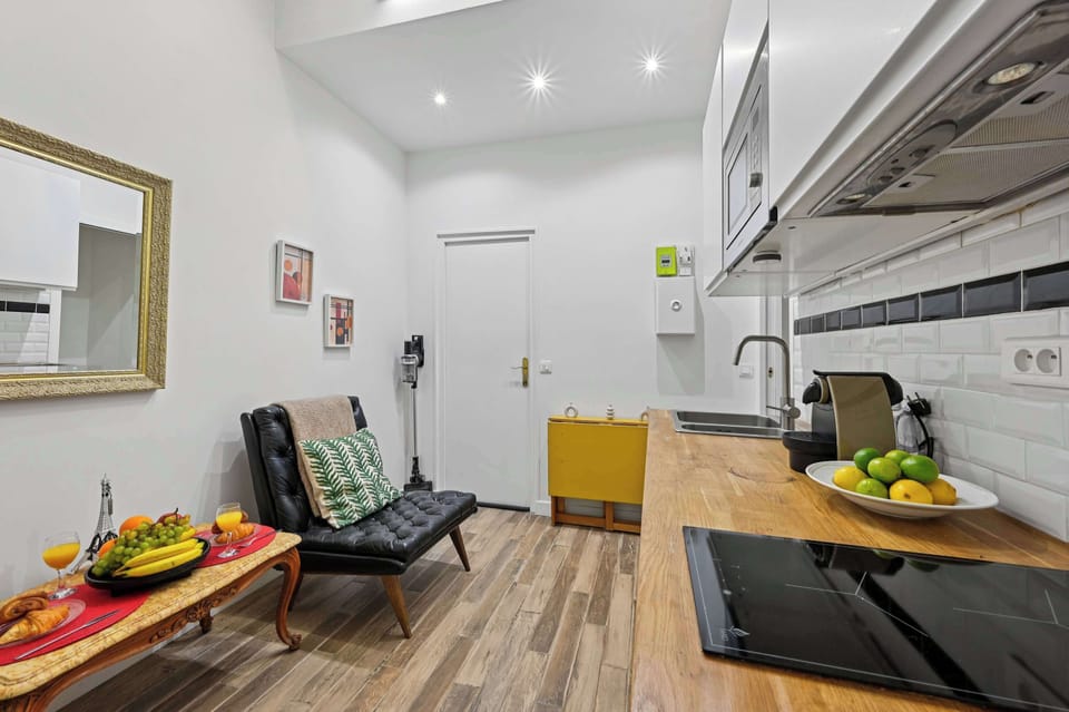 The open-plan living, kitchen and dining area