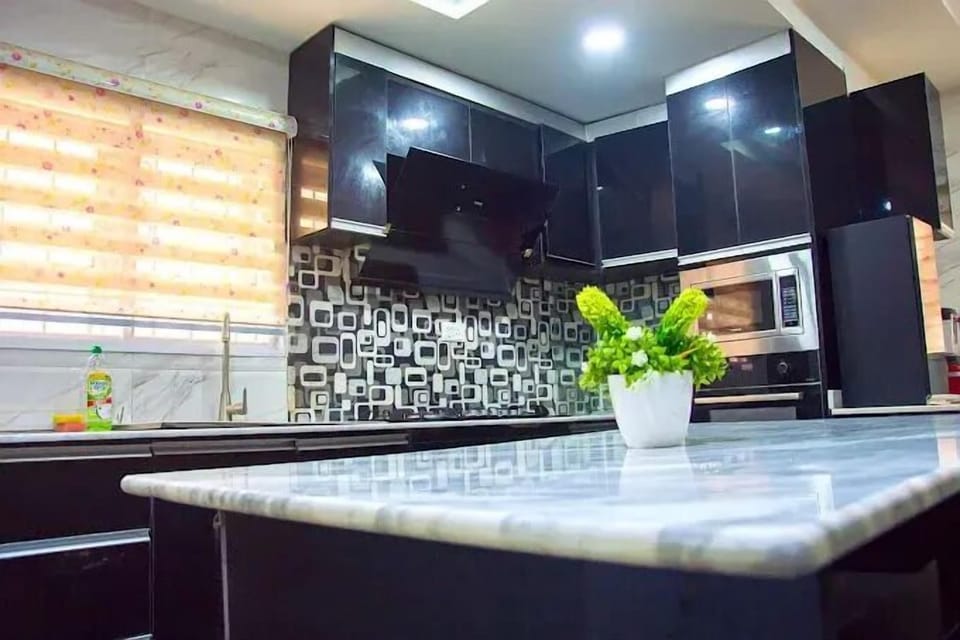 Economy Apartment, Balcony, City View | Private kitchen | Fridge, microwave, oven, stovetop