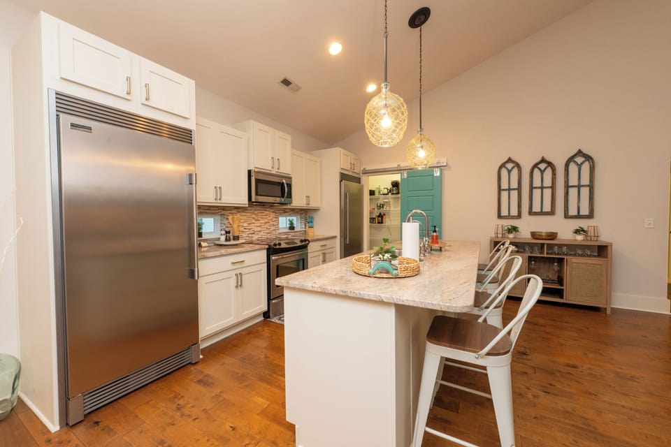 Fully stocked kitchen 