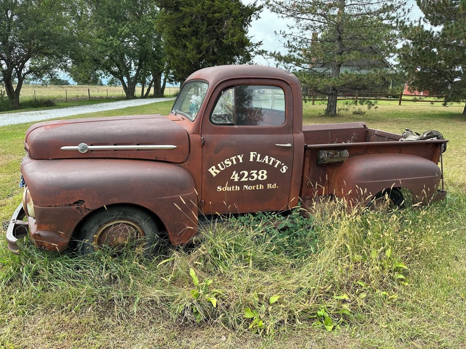 When you see old Eddy the 51 Ford, you are at your destination.