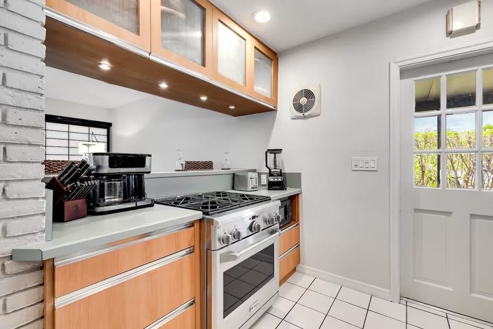 Kitchen with gas stove