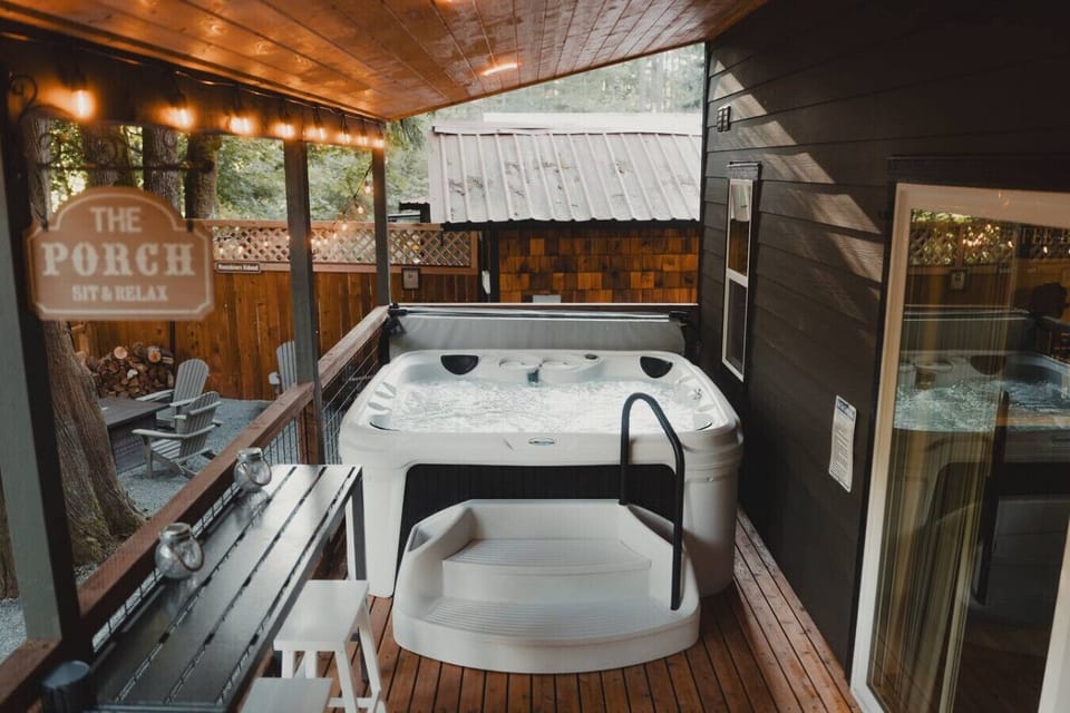 Hot Tub on Back Deck - Covered - Bar Seating - Conveniently Located off Dining Room