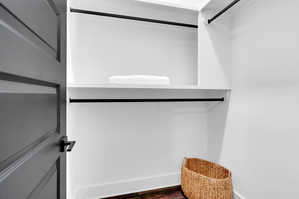 Ample shelves and baskets for organizing your essentials with style!