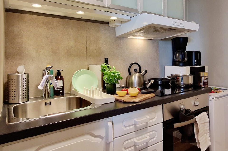 Coffee or tea? Home cooked meals are easy to prepare here. 