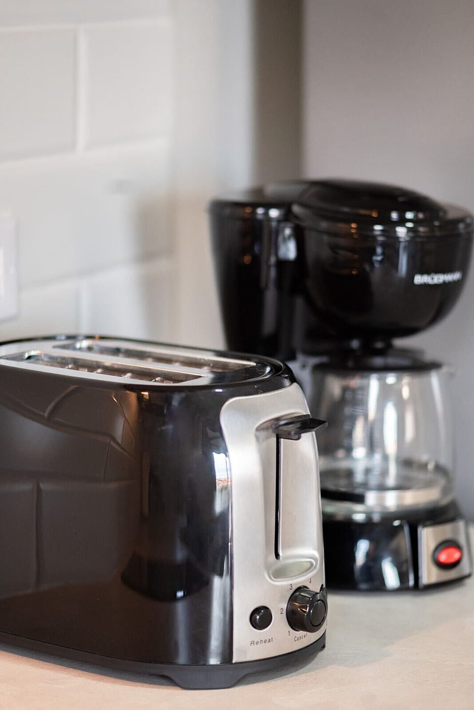 Coffee and toast made easy with our fully equipped kitchen appliances.
