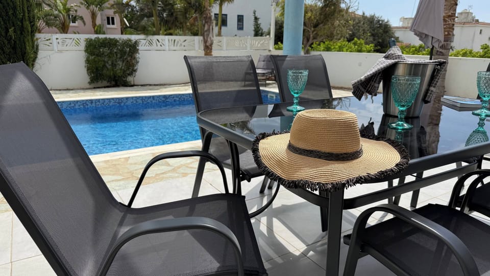 Private pool in large garden