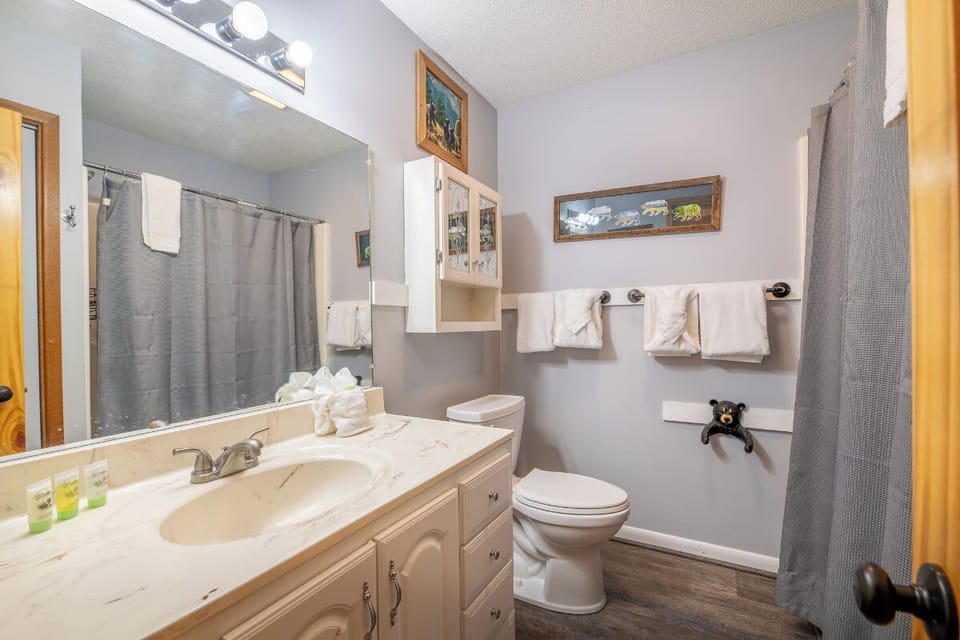 One of The Mountain Dacha's full bathrooms