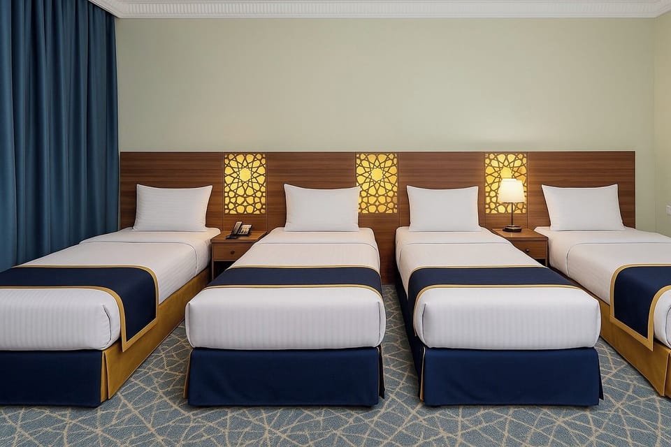 Hypo-allergenic bedding, minibar, desk, laptop workspace